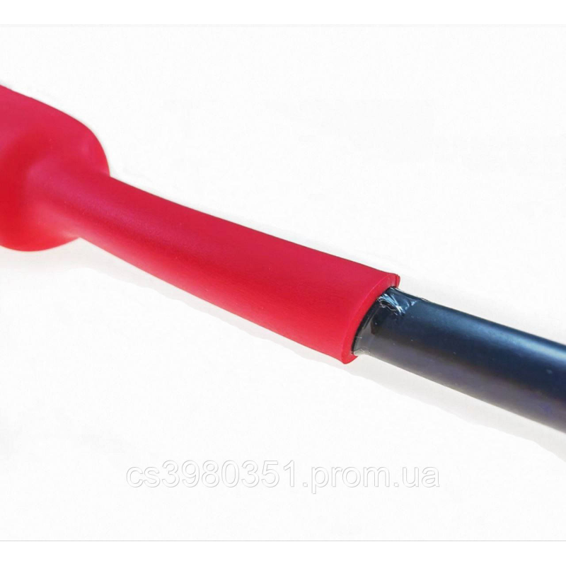 Термозбіжна трубка з клеєм 6.4 мм, W-1-SB(3:1), 1м червона чорний