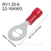 Наконечник RV1.25-6 22-16AWG 20шт