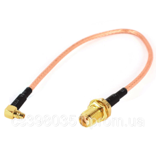 Антенний подовжувач перехідник MMCX M to SMA  F 10см кутовий  90°