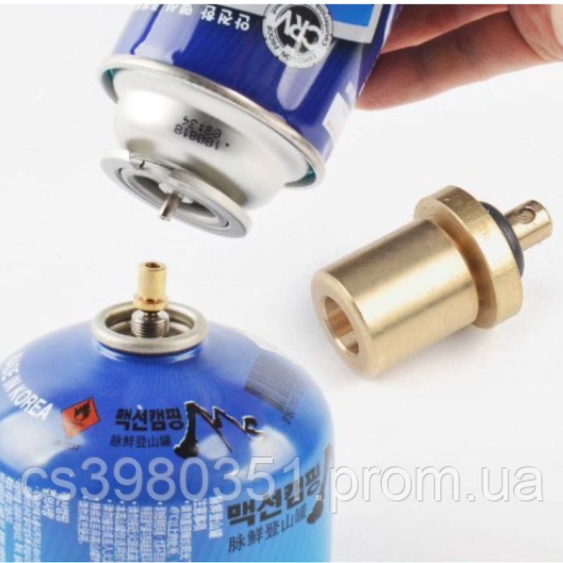 Адаптер перехідник для заправки газових балонів з цангового в різьбову