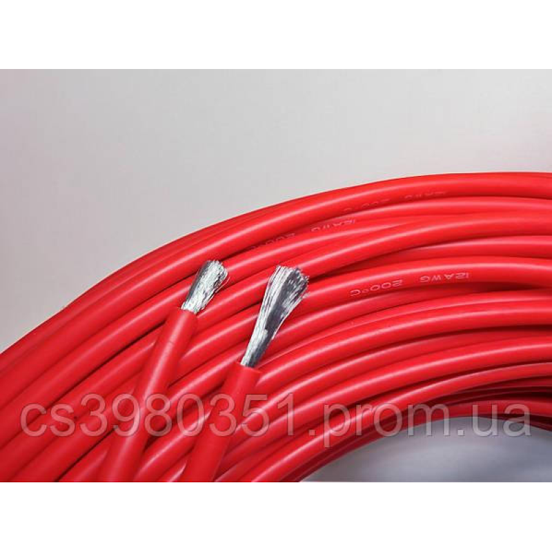 6AWG Провід мідний багатожильний у силіконовій ізоляції 16 mm2 (3200/0.08); 600V (чорного кольору)