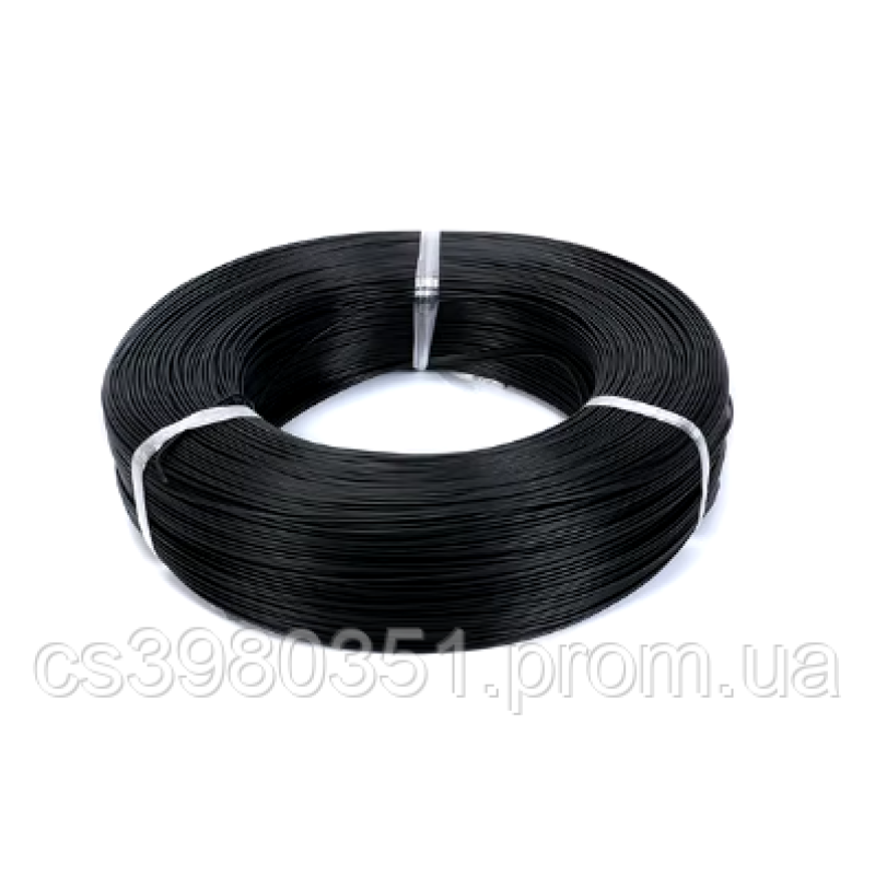 10AWG Провід мідний багатожильний у силіконовій ізоляції 5,25 mm2 (1050/0.08) чорний 1м