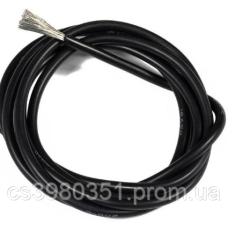 6AWG Провід мідний багатожильний у силіконовій ізоляції 16 mm2 (3200/0.08); 600V (чорний) 1м
